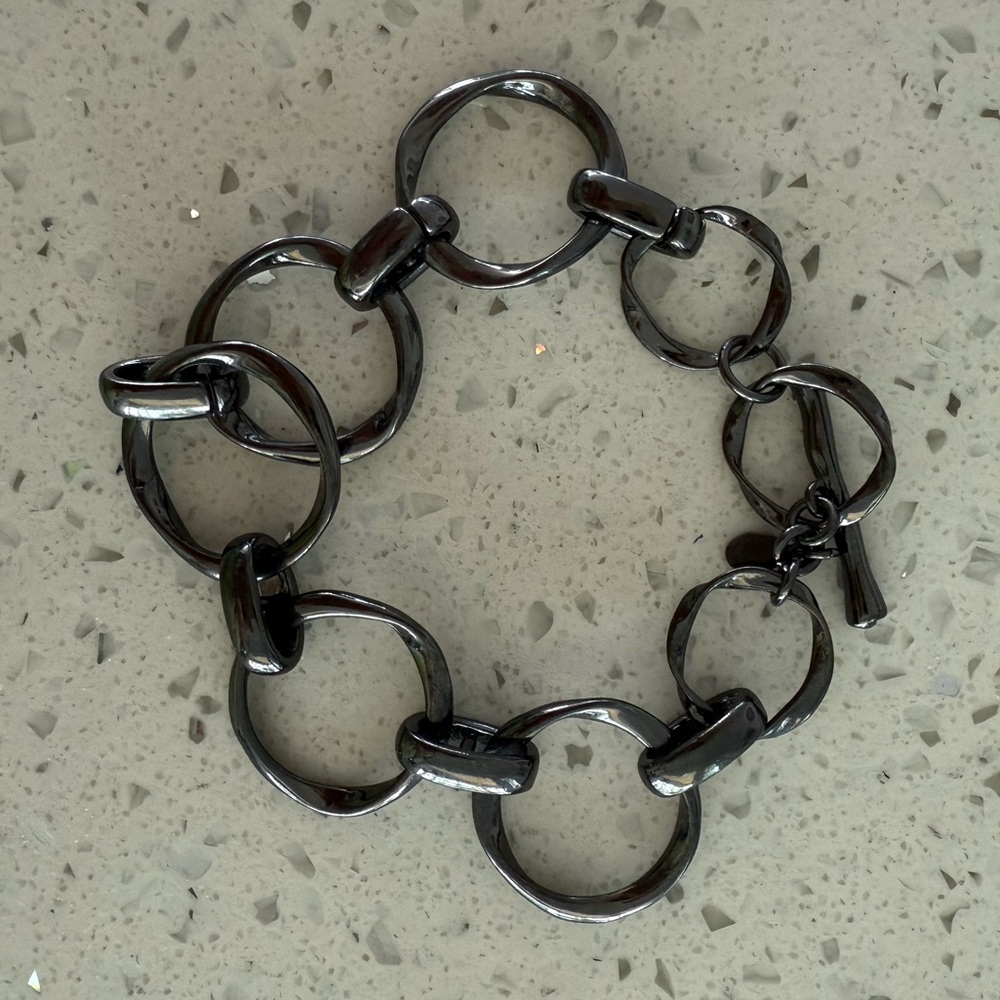 Dark Gray Hoop Wristlet